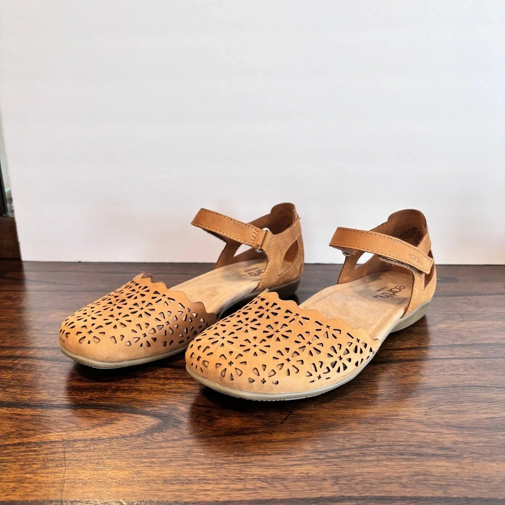 Earth Origins Etbella Bronnie Perforated Leather Mary Janes Sz 9 Comfort Shoes